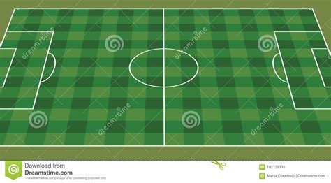 Soccer Field Perspective View Stock Vector - Illustration of goal, shine: 102129335