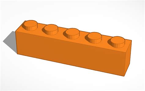 3D design Lego 1x5 - Tinkercad