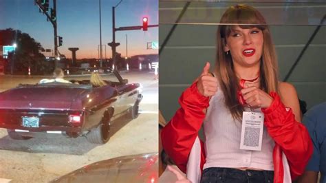 Travis Kelce And Taylor Swift Drive Off In Chevy Chevelle