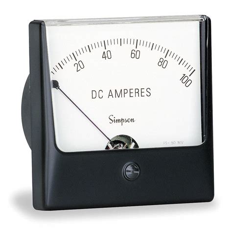 Analog Panel Meter,DC Current,0-100 DC A - Grainger