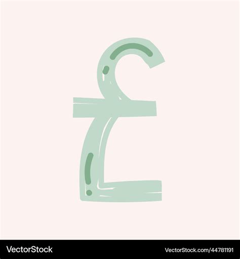 Currency pound sterling symbol hand drawn doodle Vector Image