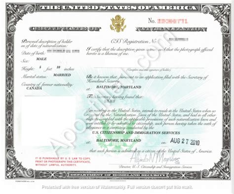 Naturalization Certificate - Online Apostille Services