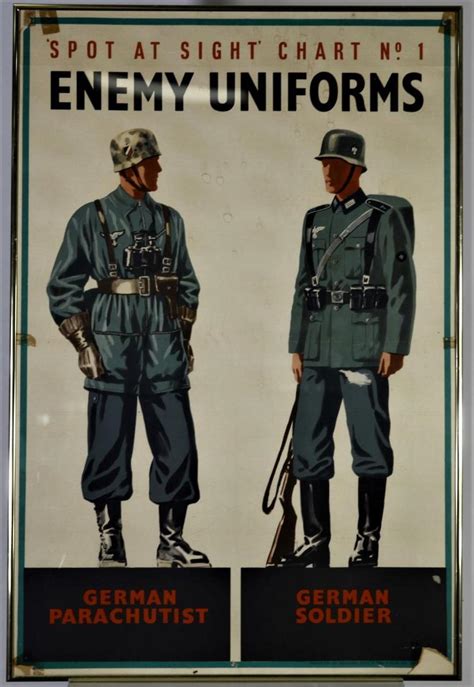 1941 Original World War II Poster, German Uniforms