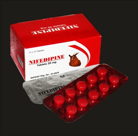 Nifedipine Tablets 20 mg Manufacturer from India