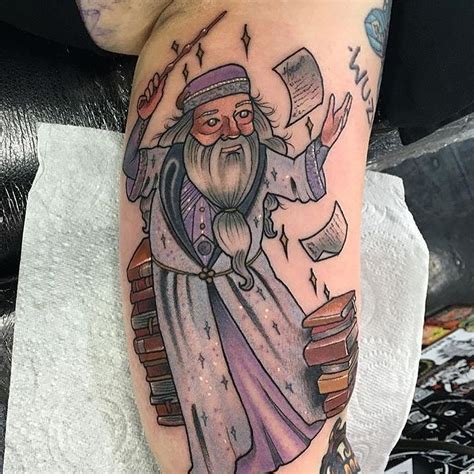 @litteredwithgarbage on Instagram: “*NEW POST* Dumbledore Tattoo Ideas - http://bit.ly/2JvV9Sb # ...