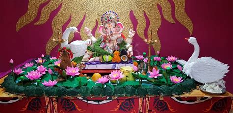 ECO FRIENDLY HOME GANPATI DECORATION | Ganapati Bappa Morya