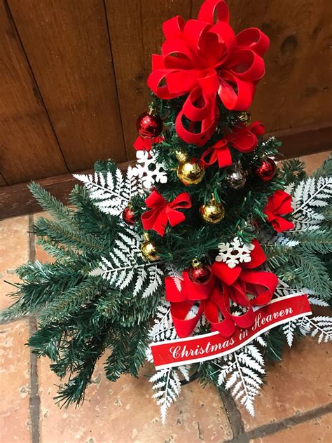 Christmas tree cemetery saddle headstone saddle christmas | Etsy