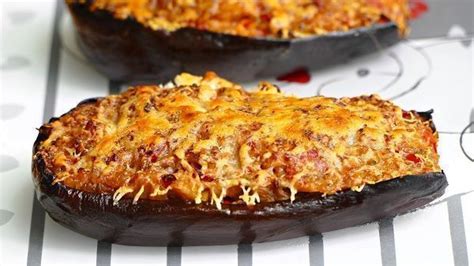 Berenjenas rellenas de verdura al horno - Recetas de Cocina