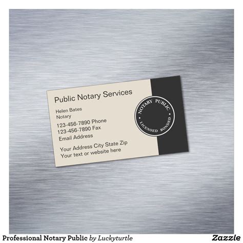 Professional Notary Public Business Card Magnet | Zazzle.com | Notary public business, Notary ...