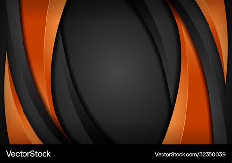 Abstract dynamic orange and black combination Vector Image