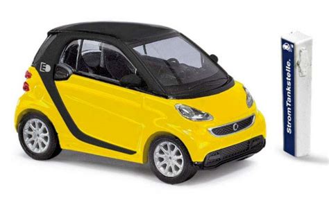 Modellautos Smart ForTwo 1/87 Busch Fortwo Electric Drive gelb 2012 ...