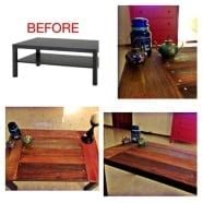 A wood makeover for Lack coffee table - IKEA Hackers