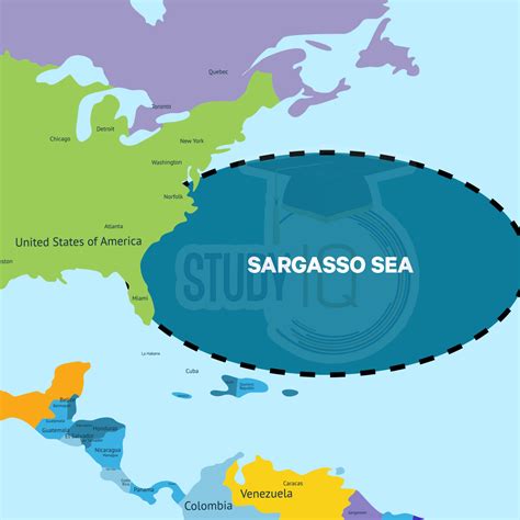 Sargasso Sea, Map, Location, Geography, Boundaries