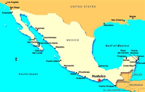 map of huatulco mexico - Bayside Vacations Huatulco