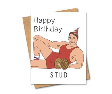 Arnold Schwarzenegger Birthday Card Stud Body builder | Etsy | Birthday cards, Cards, Arnold ...