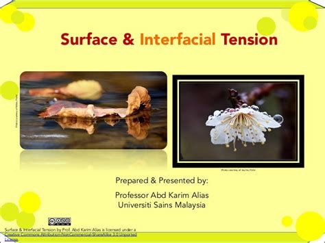 Surface and interfacial tension