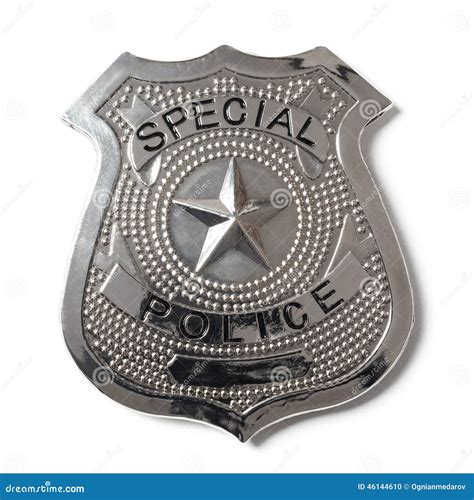 Police Badge with Clipping Path - Stock Photo Stock Photo - Image of ...