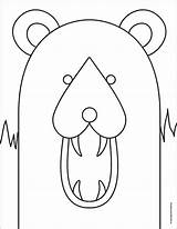 Easy How To Draw A Bear Face Tutorial And Coloring Page sketch template
