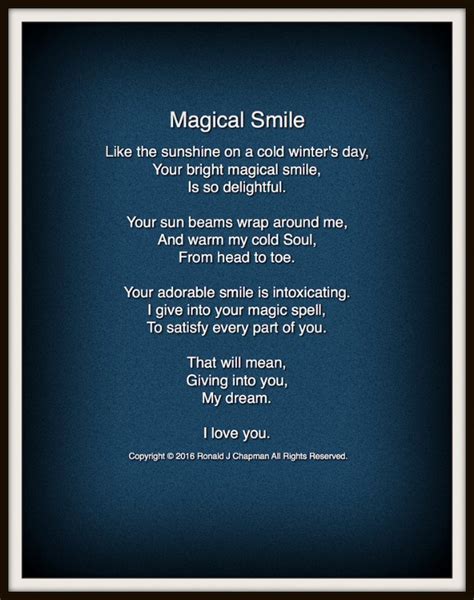 Magical Smile - Magical Smile Poem by Ronald Chapman