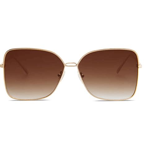 Women Square Sunglasses Flat Mirrored Lens By SOJOS - Kool Stuff