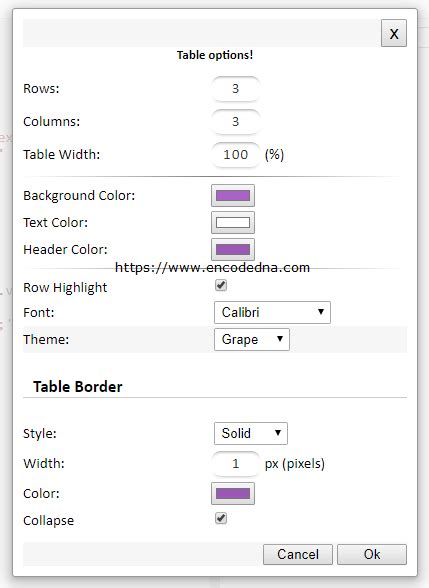 Css Table Generator | Cabinets Matttroy