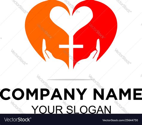 Love gospel church logo design Royalty Free Vector Image