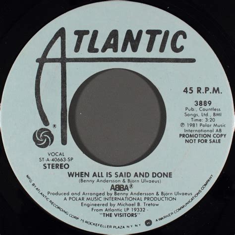 ABBA - When All Is Said And Done (1981, Vinyl) | Discogs