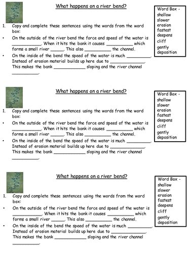 Erosional and Depositional Landforms - Rivers | Teaching Resources