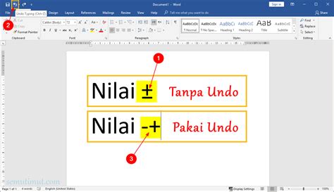 Cara Menambah Simbol Kurang Lebih Di Word - IMAGESEE