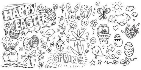 Easter doodles stock photos, royalty-free images, vectors, video | Royalty free images, How to ...