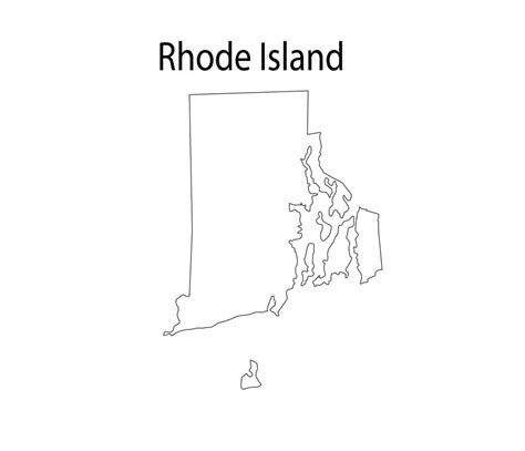 Rhode Island Map Line Art Vector Illustration 11774466 Vector Art at ...