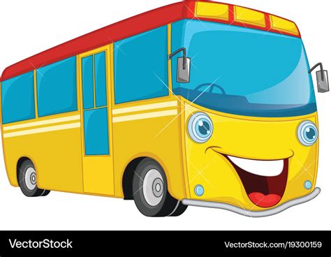 Of cartoon bus Royalty Free Vector Image - VectorStock