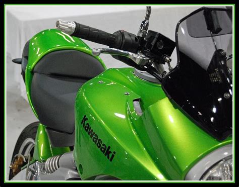 Customised Kawasaki Green Versys | Green motorcycle, Versys, Kawasaki