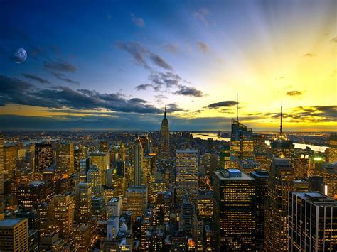 Sunrise over the City, city, sunrise, HD wallpaper | Peakpx