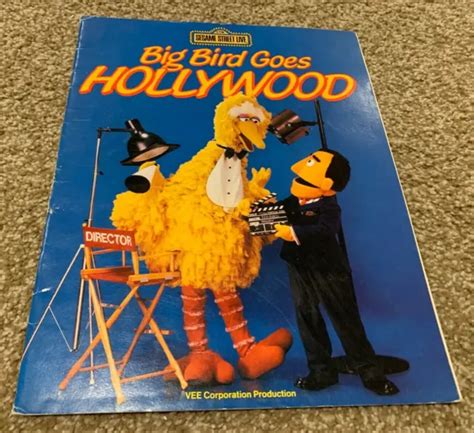 BIG BIRD GOES to Hollywood - Sesame Street Live - RARE 1986 Book - Big ...