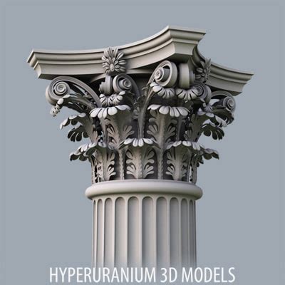 corinthian column 3d model