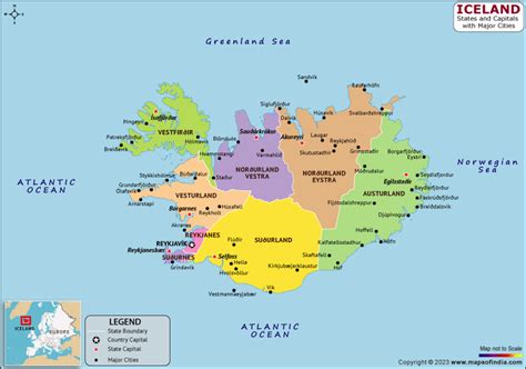 Iceland Map | HD Political Map of Iceland to Free Download