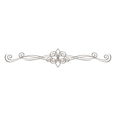 Ornate divider decoration - Transparent PNG & SVG vector | Swirls, Brown tattoo ink, Clip art ...