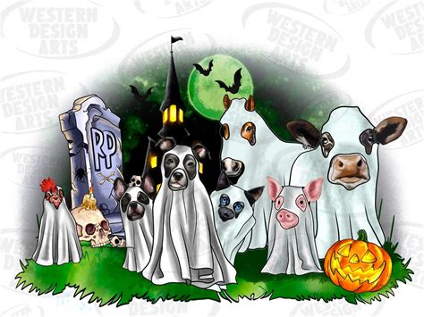 Halloween Farm Animals Png, Cow Png, Halloween Horse ,farm Cat Clipart,farm Dog , Halloween ...