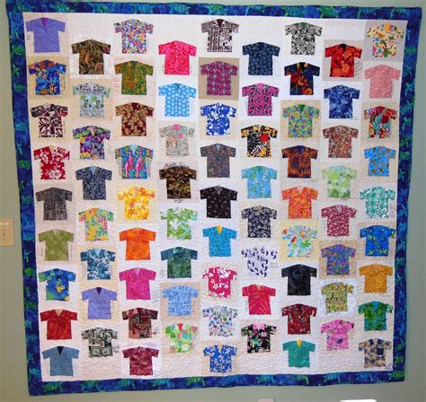 Hawaiian shirt quilt | Art quilts, Hawaiian quilts, Quilt patterns