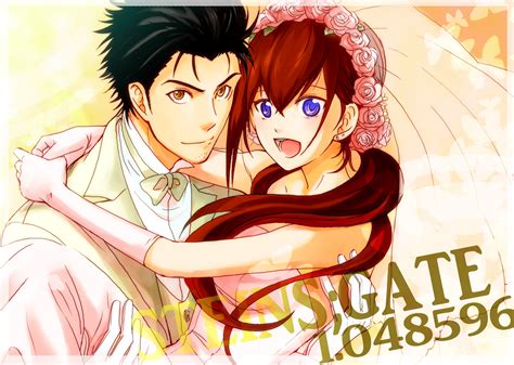 Steins;Gate HD Wallpaper: Rintaro and Kurisu's Charming Moment