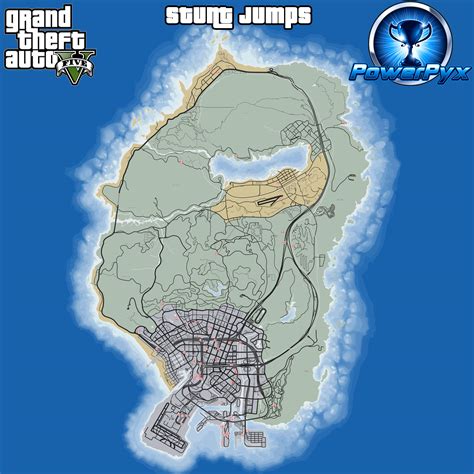 Grand Theft Auto V (GTA V) - All Monster Stunt Jumps