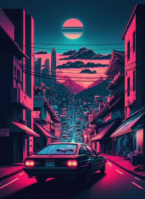 Lush Shibuya Classic T-Shirt by Dopeful in 2023 | Retro futuristic, Sci fi concept art, Synthwave