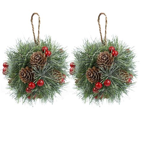 SEVENLOVE Mistletoe Kisses Ball Decorative, Christmas Tree Decoration ...