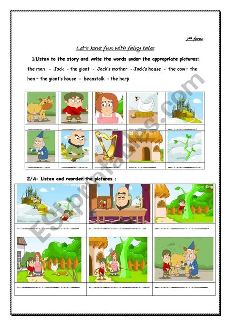 Jack And The Beanstalk Worksheets