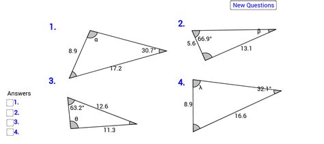 Sine rule angle calculation – GeoGebra