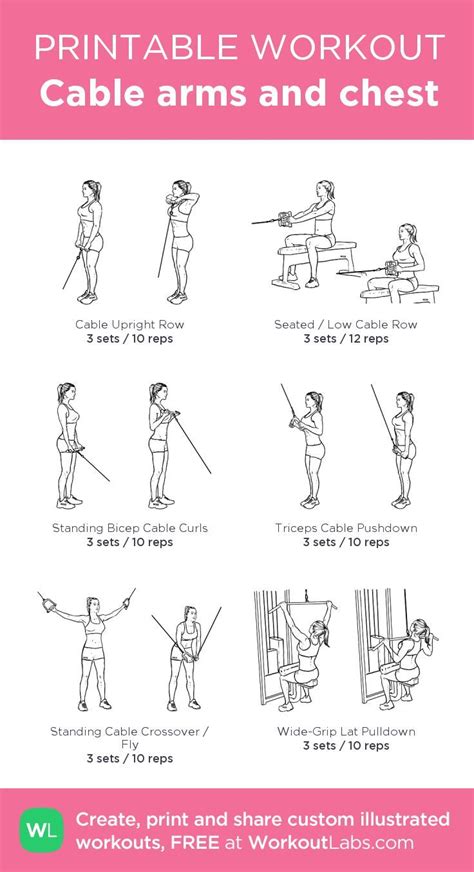 Cable arms and chest: my visual workout created at WorkoutLabs.com - #arms #cable #chest # ...