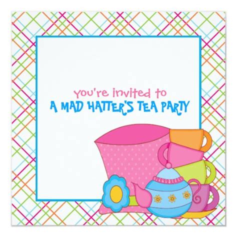 Mad Hatter's Tea Party Invitations | Zazzle