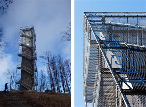 Hungary's highest lookout tower doubles as a colorful shelter for hikers