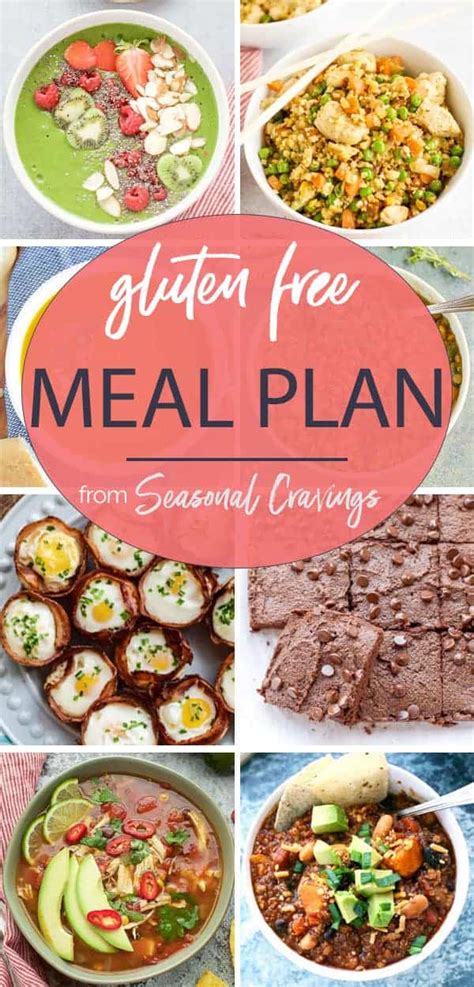 Gluten Free Diet Meal Plan with Printable Shopping List - Seasonal Cravings